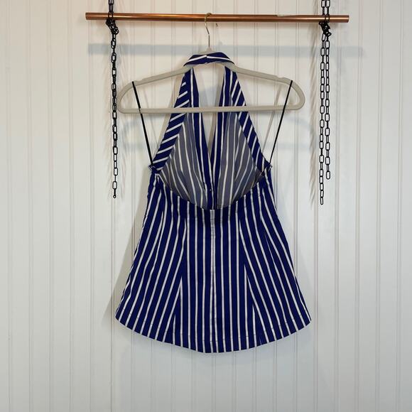 Zara Women Slim Fit Distressed Jeans 4 and Striped Halter Top Size XS & Size 4 - Picture 11 of 12